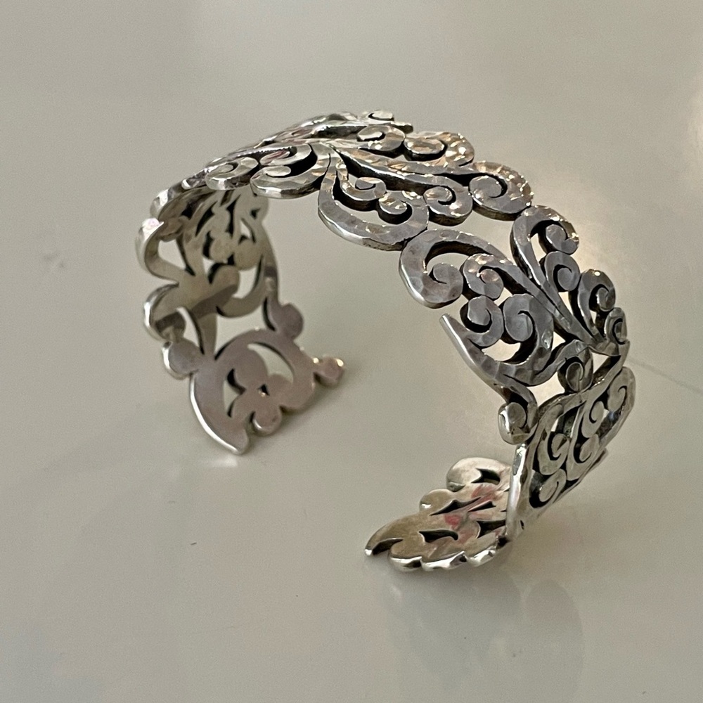 Lois Hill Sterling Silver Scroll Cuff Bracelet